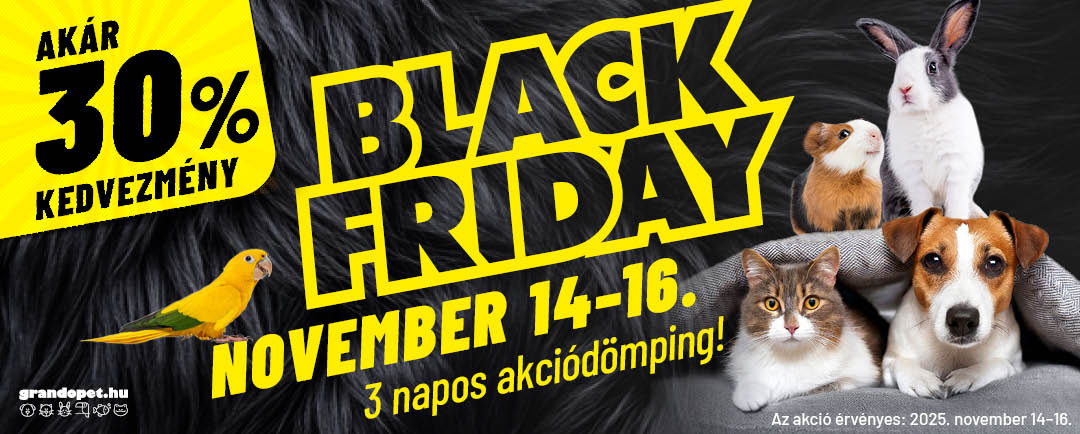 Black Friday 2025 - November 14-16 - Akár 30% kedvezmény - 3 napos akciódömping