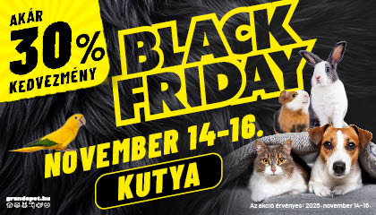 Black Friday Kutya - November 14-16 - Akár 30% kedvezmény