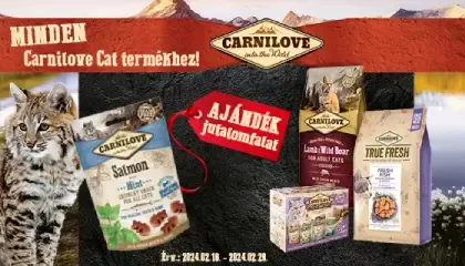 Ajándék jutalomfalat Carnilove Cat termékekhez!