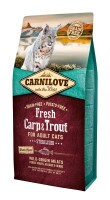 Carnilove Fresh Adult Cat Carp&Trout Sterilised - Ponty és Pisztráng Hússal 6kg