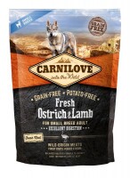 Carnilove Fresh Adult Dog Small Ostrich & Lamb Excellent Digestion- Strucc és Bárány Hússal 1,5kg