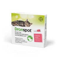 Dronspot 60 mg/15 mg rácsepegtető oldat közepes testű macskáknak 2x
