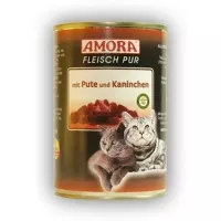 Amora Fleisch Pur Katze Pulyka&Nyúl 400g