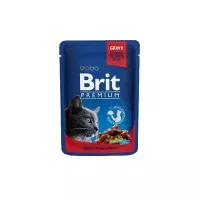 Brit Premium Cat alutasak Marha/borsó 100g