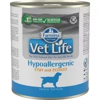 Vet Life Dog Konzerv Hypoallergenic Fish & Potato 300g