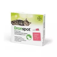 Dronspot 60 mg/15 mg rácsepegtető oldat közepes testű macskáknak 2x
