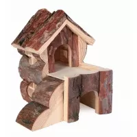 Trixie Ház Fából Kétszintes Feljáróval Rágcsálóknak Bjork 15×15×16