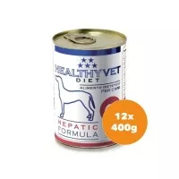 Healthy Vet Diet Dog Hepatic - máj támogatására felnőtt kutyáknak 12x400g
