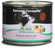 Kennels Favorite Tuna & Apricots / Tonhal és sárgabarack nedves kutyatáp 200g