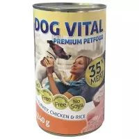 Dog Vital konzerv pulyka, csirke, rizs 1240g