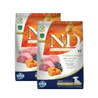 N&D Dog Grain Free bárány&áfonya sütőtökkel puppy mini 2x7kg