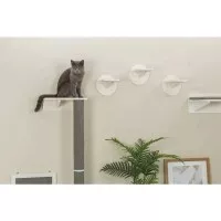 Trixie Kaparófa Macskának Falraszerelhető, 35x130x25cm, Fehér/Szürke