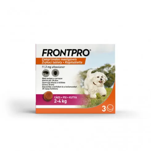 Frontpro 11 mg rágótabletta 2-4 kg 3X