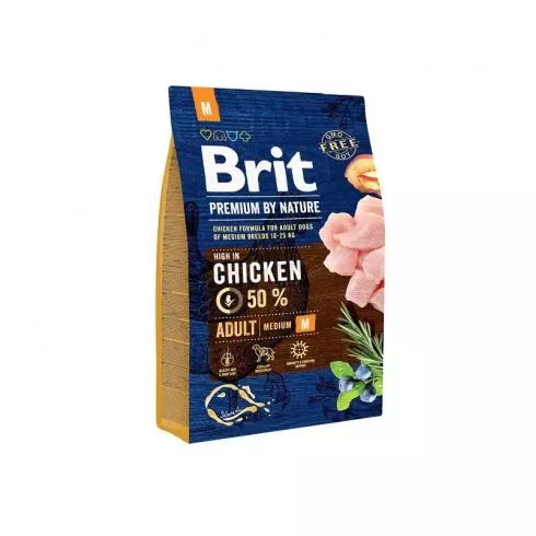 Brit Premium by Nature Adult Medium kutyatáp 3kg
