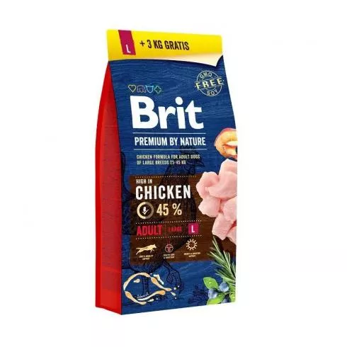 Brit Premium By Nature Adult Large 2x15+3kg