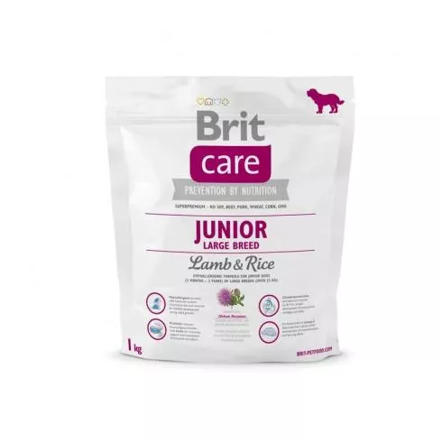 Brit Care Hypo-Allergenic Junior Large Breed Lamb & Rice  kutyatáp 1 kg