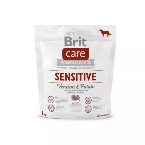 Brit Care Sensitive Venison & Potato  kutyatáp 1 kg