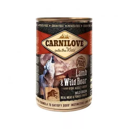 Carnilove Adult  Lamb & Wild Boar Can - Bárány és Vaddisznó Hússal konzerv 400g