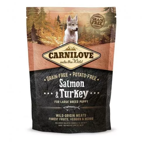 Carnilove Puppy Large Salmon & Turkey- Lazac-Pulyka Hússal 1,5kg
