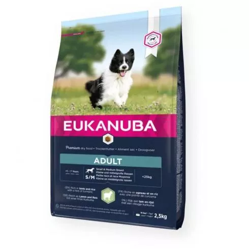 Eukanuba Adult Lamb & Rice Small & Medium kutyatáp 2,5kg