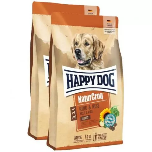 Happy Dog Natur-Croq Rind & Reis 2x4kg