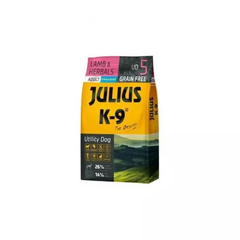 Julius-K9  Adult Lamb&Herbals (Ud5) kutyatáp 10kg