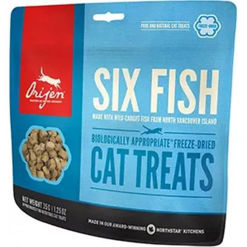 Orijen Freeze Dried jutalomfalat 6 Fish Cat 35g