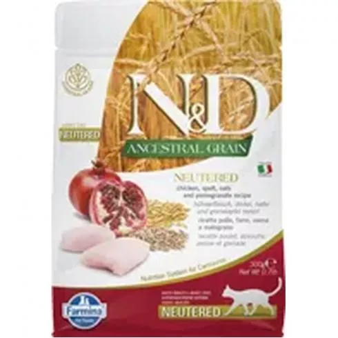N&D Cat Ancestral Grain csirke ivartalanított adult 300g