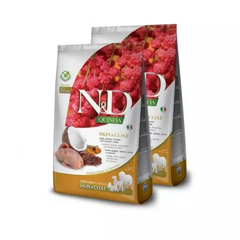 N&D Quinoa Dog Skin&coat fürj 2x2,5kg