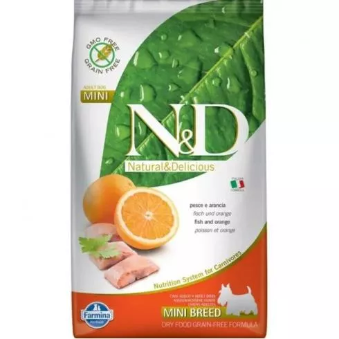 N&D Dog Grain Free hal&narancs adult mini 2,5kg