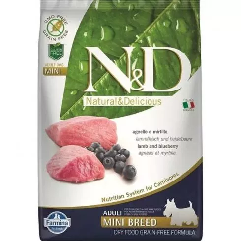 N&D Dog Grain Free Bárány&Áfonya Adult Mini 7kg
