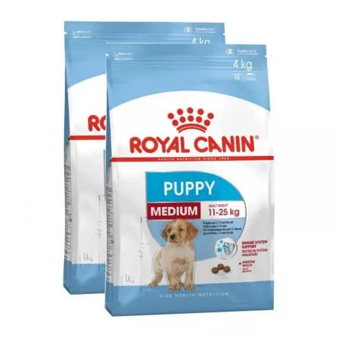 Royal Canin Medium Puppy 2x4kg-közepes testű kölyök kutya száraz táp