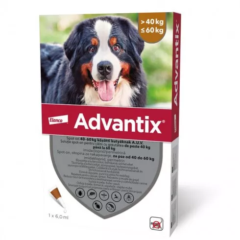 Advantix spot on 40-60 kg közötti kutyáknak A.U.V. 1 x 6 ml