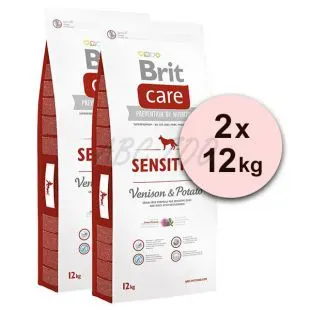 Brit Care Sensitive Venison & Potato  kutyatáp 2x12 kg