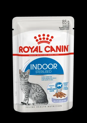 Royal Canin Indoor Jelly 85g - lakásban tartott felnőtt macska zselés nedves táp