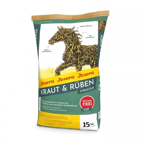 Josera Kraut & Rüben Struktur gabonamentes lótáp 15 kg