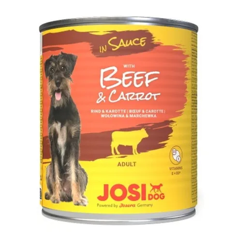 JosiDog Beef&Carrot in Sauce Konzerv 830g