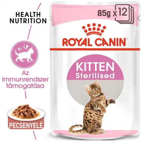 Royal Canin Kitten Sterilised 12x85g - ivartalanított kölyök macska szószos nedves táp