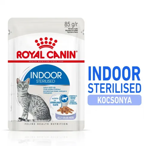 Royal Canin Indoor Jelly 12x85g - lakásban tartott felnőtt macska zselés nedves táp