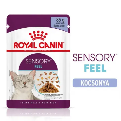 Royal Canin Sensory Feel Jelly 12x85g - zselés nedves táp felnőtt macskák részére
